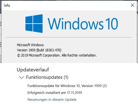 Windows 10 1909 ist da ❗ Wie lange dauert das Update auf dem frisch Reparierten Notebook ❓