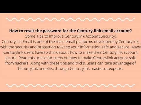 How To Reset CenturyLink Email Password?