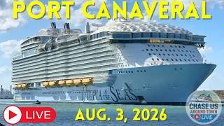 🔴 LIVE: Watching Cruise Ships Leaving Port Canaveral LIVE! (August 3, 2026)