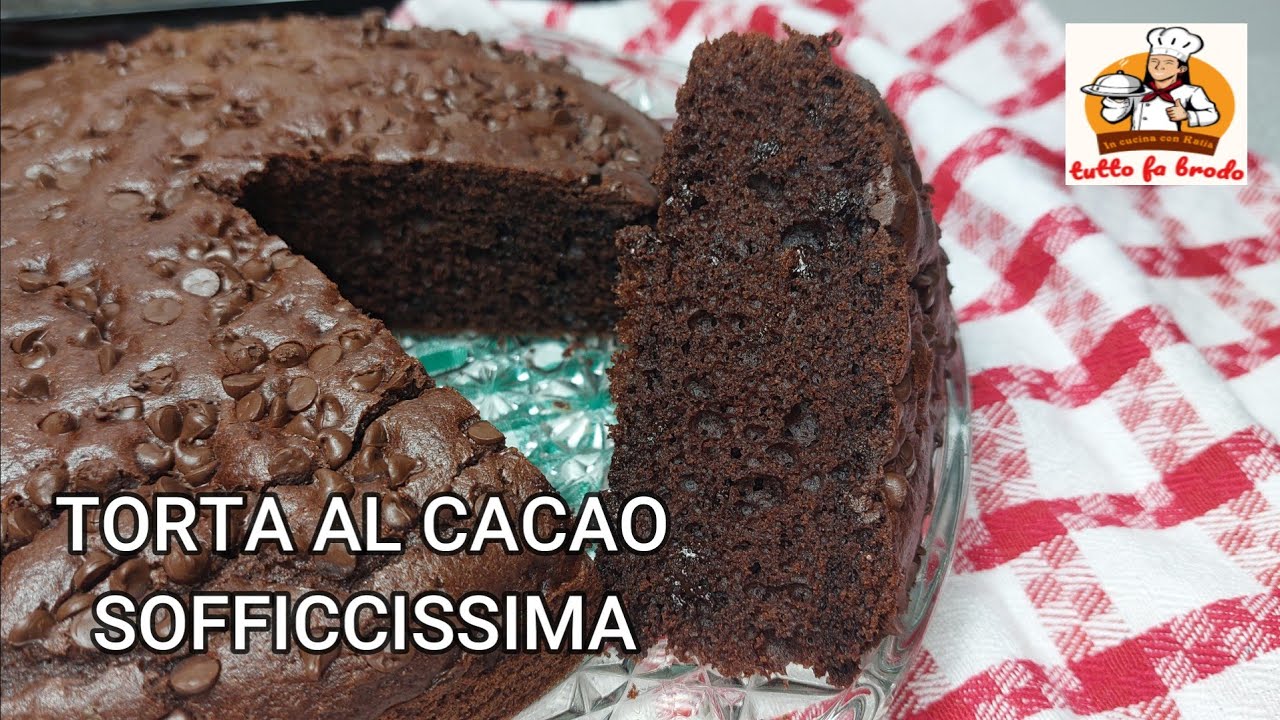 TORTA AL CACAO  sofficissima senza burro ,ricetta dell'ultimo minuto