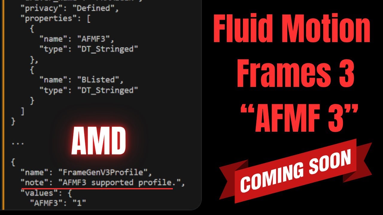 AMD AFMF 3 Or Fluid Motion Frames 3. - YouTube