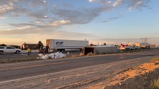 Verkehrsmeldung nach Lkw-Unfall auf der I-15 in Richtung Süden hinter der Bear Valley Road in Vic...