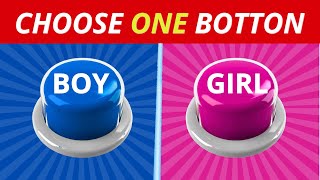 Choose One Button...! - BOYS vs. GIRLS Challenge👦👧Elige tu Botón  #chooseonebutton #viral