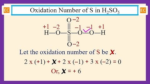 SEV NO – 52 Oxidation number of sulfur (S) in H2SO5.