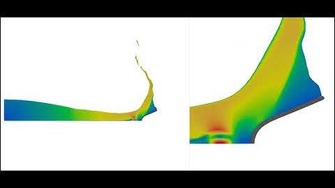 Dam break on a deformable solid using neptune_cfd