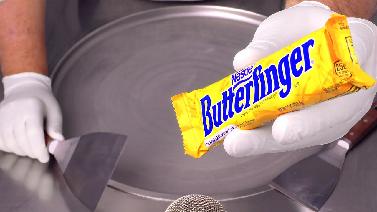 Butterfinger Ice Cream Rolls ASMR YouTube