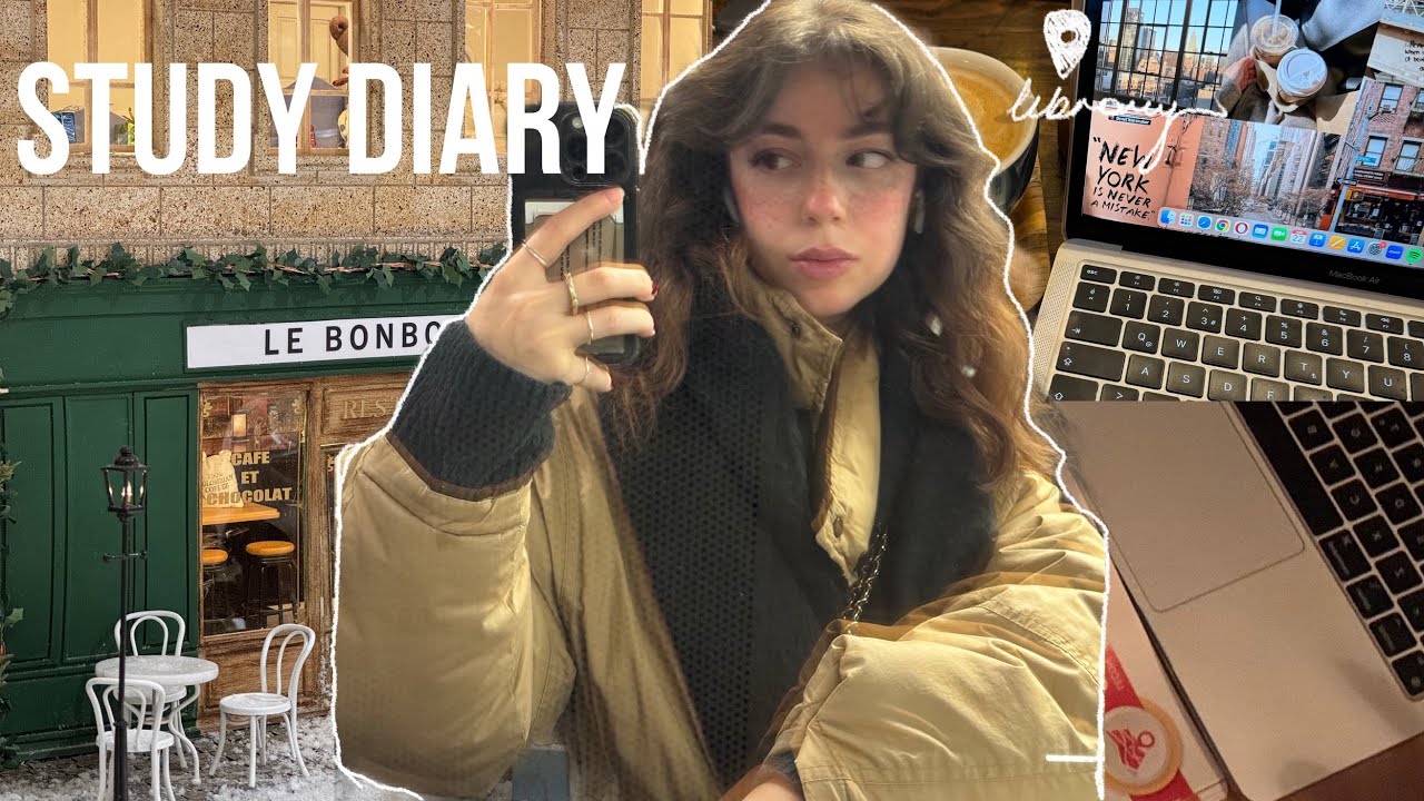 Study with me I library, language school, shopping, friends, Christmas ...