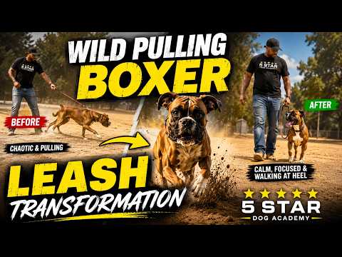 How I Stopped a Wild Pulling Boxer Using Advanced Communication Drills #leashtraining
