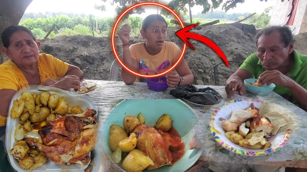 Dios mio Santo Reveca Asta quedo con Los ojos avierto Atragarse LA comida pollo Ala leña 🍗🤤