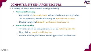 Multicore Systems, Clustered Systems | Computer System Architecture | Operating System | L 7