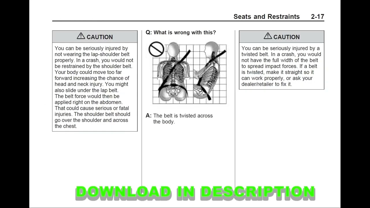 Pontiac Vibe 2002-2010 Owner's Manual PDF English | Car Handbook Download
