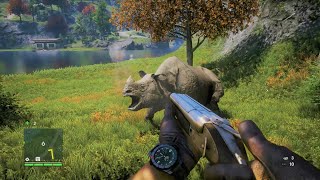 Far Cry 4 Gameplay Part 16, Hunting Expert! RHINO!