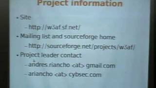 Owasp5043 Part6 - W3AF - A FRAMEWORK TO OWN THE WEB, with Andres Riancho.