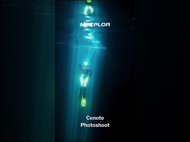 Crystal-clear water, natural light, underwater portraits, and one of the most unique photo settings in Mexico. In this e