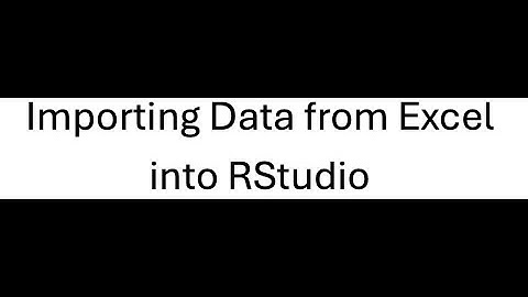 Importing Data from Excel into RStudio
