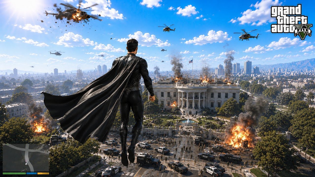 GTA 5 - Evil Superman Deadly Attack on the White House