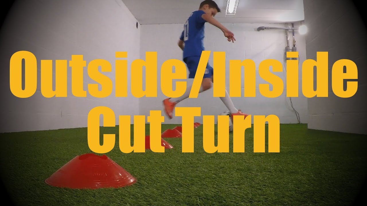 Outside/Inside Cut Turn Cones Dribbling Drills Soccer (Football