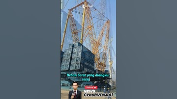 Crane Collapse Disaster at Industrial Site  #craneaccident #disastermoments #viralvideo #shorts