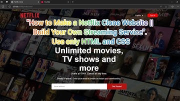 "How to Make a Netflix Clone Website || Build Your Own Streaming Service". Use only HTML and CSS