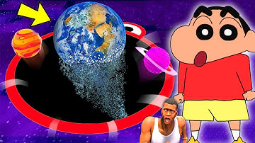 SHINCHAN & FRANKLIN try to EAT THE ENTIRE MAP USING MEGA SUPER HOLE IN Hole.Io with CHOP x GTA 5