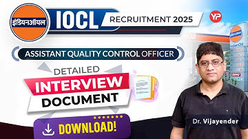 Detailed interview document for IOCL Assistant Quality Control Officer | PI Interview Guidance