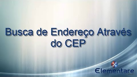 Elementare Software - Busca de Endereço Através do CEP