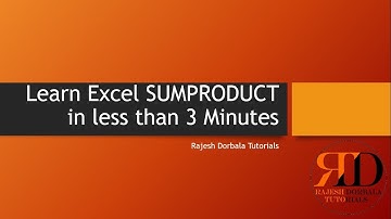 Learn EXCEL  SUMPRODUCT Function in less than 3 minutes