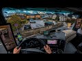 NEW Mercedes Actros POV 🔥 ASMR Driving Germany to Luxembourg | ETS2 4K Rain 🌧️