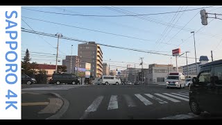 Japan Drive Hokkaido 4K/30p Sapporo - Yamamoto dori Ave → Oyachi ekimae dori Ave