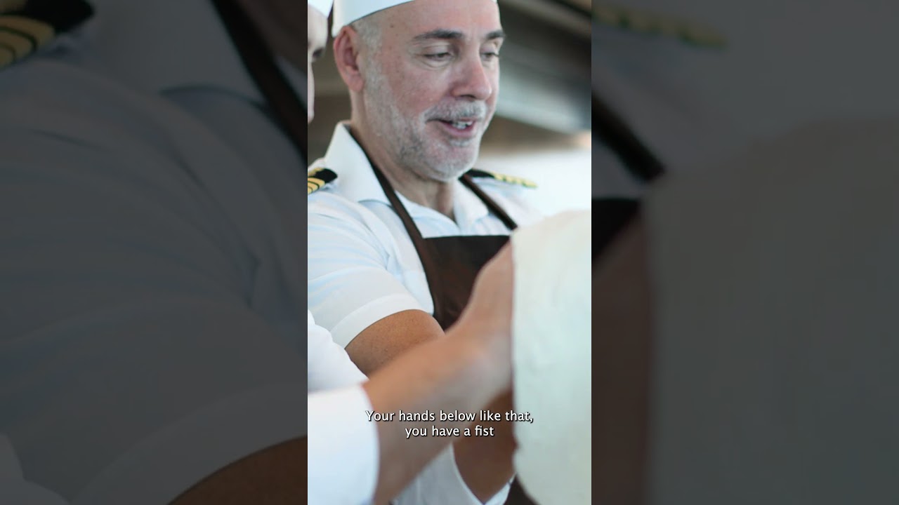 Join Captain Dimitrios Kafetzis as he spins pizza wheels aboard Celebrity Ascent℠ 