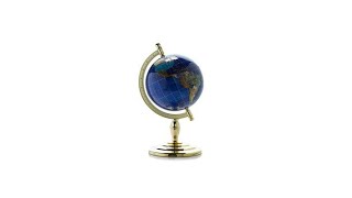 81/2 Inlaid Gemstone LapisColor Globe