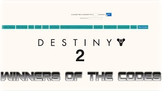 Destiny 2 Beta Code Winners