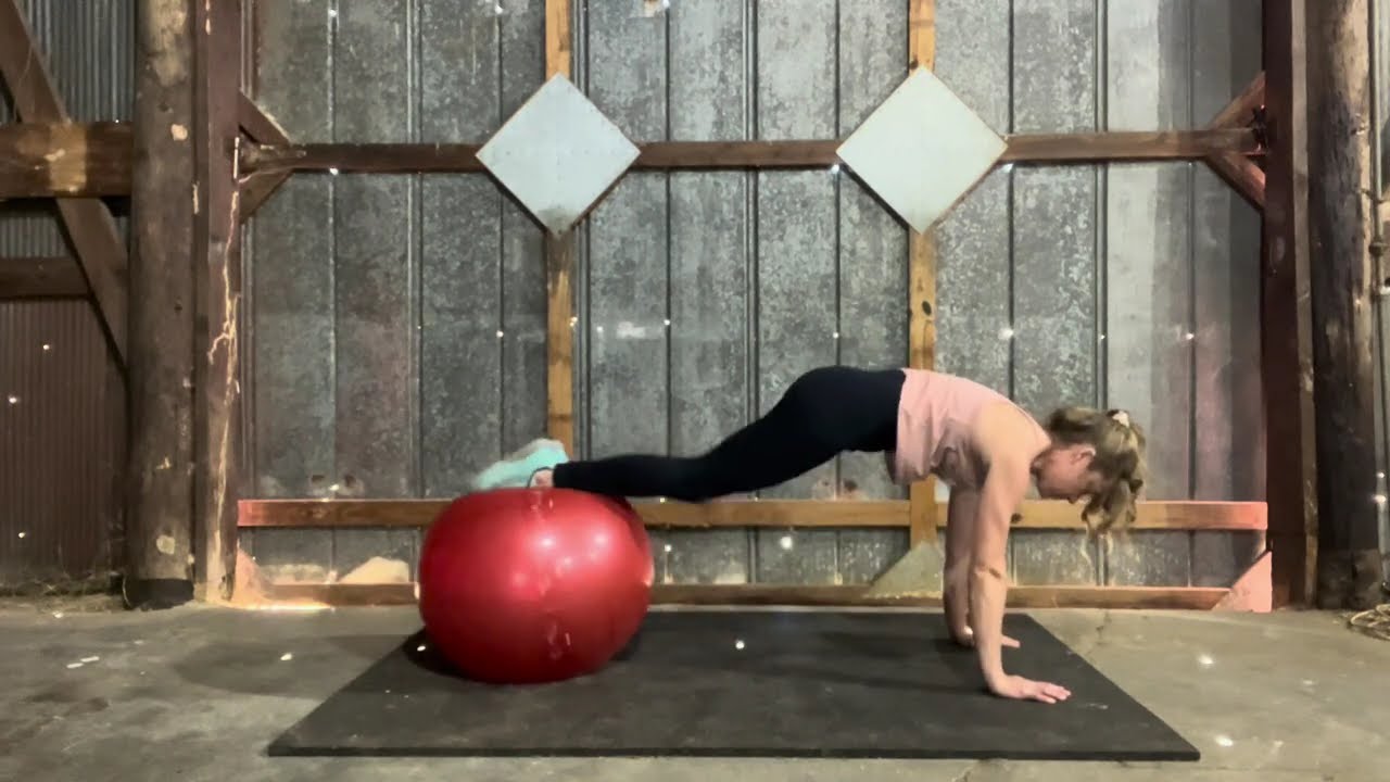 Stability Ball Ab Tuck Demonstration
