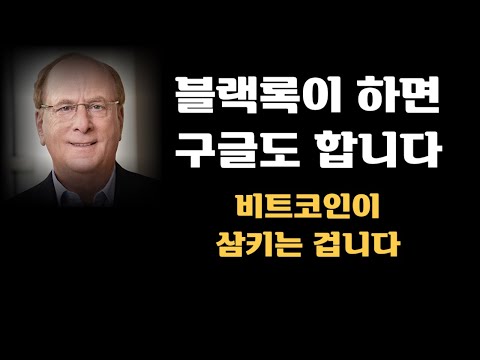   블랙록이 하면 구글도 합니다 비트코인이 삼키는 겁니다