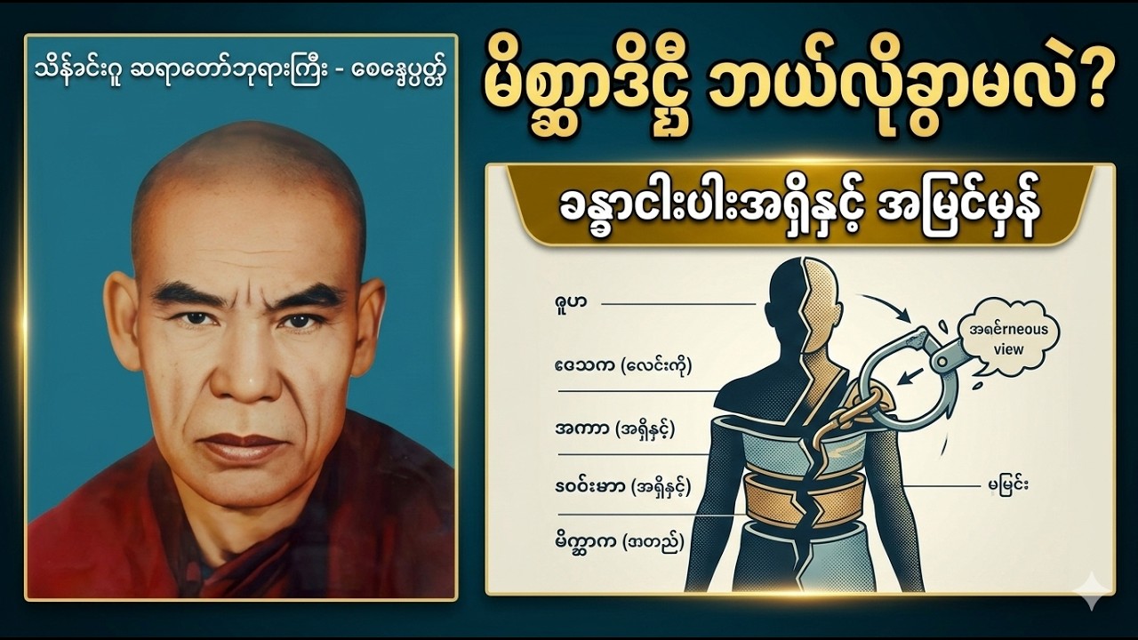 မိစ္ဆာဒိဋ္ဌိအမြင်ကို အမြစ်ပြတ်ဖြတ်ကြစို့ - သဲအင်းဂူဆရာတော်ကြီး၏ အနှစ်သာရတရားတော်