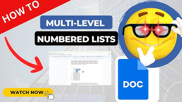How to Create Multi-Level Numbered Lists in Google Docs