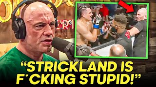 Joe rogan REACTS On Sean Strickland BEAT UP Man On LIVESTREAM