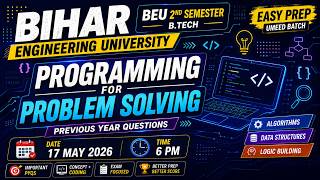 B.tech 2nd Semester | Programming for Problem Solving | Previous Year Questsions | #beu #semester_2