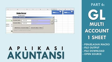 Excel Aplikasi Akuntansi General Legder atau Buku Besar Multi Akun Dalam Satu Sheet - Part 6