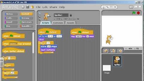 How to make a sprite move, animate, and talk in Scratch