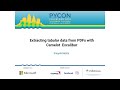 Vinayak Mehta - Extracting tabular data from PDFs with Camelot & Excalibur - PyCon 2019