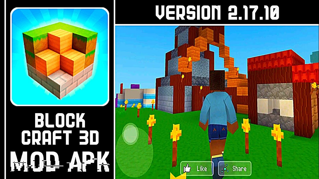 Block Craft 3D MOD APK Unlimited Coins Version 2.17.8 