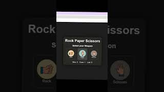 Build a Rock, Paper, Scissors Game with React in 25 Minutes| #shortsfeed #ytshorts