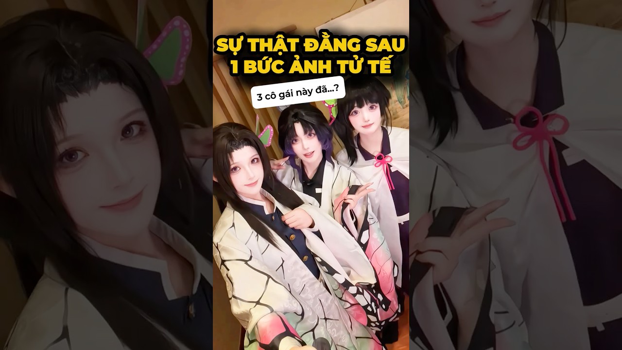 Đằng sau bức ảnh này là điều gì🤔- Chị em nhà bướm#cosplay #shorts #minnacosplay