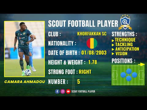 CAMARA AHMADOU MIDFIELDER KHORFAKKAN SC BEST OF 2024 25 FHD