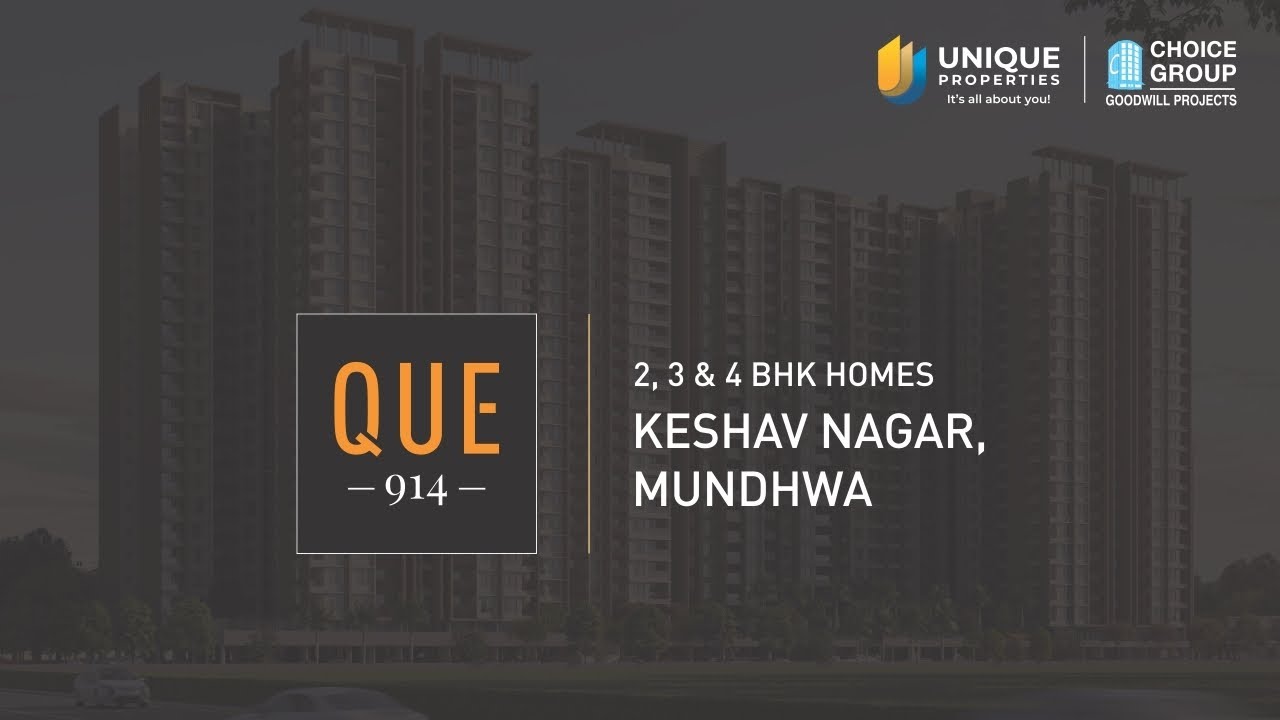 QUE914 - 2, 3 & 4 BHK LIFESTYLE APARTMENTS AT KESHAVNAGAR by Unique Properties & Choice Group | Pune