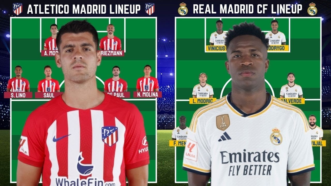 Atletico Madrid Vs Real Madrid CF Head To Head Predicted Lineup Copa ...