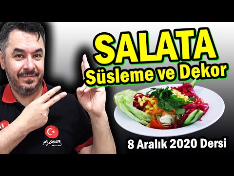 Salata Süsleme Ve Dekor✅  Soğuk Mutfak, 8 Aralık  2020 Dersidir   #AşçılıkDersleri