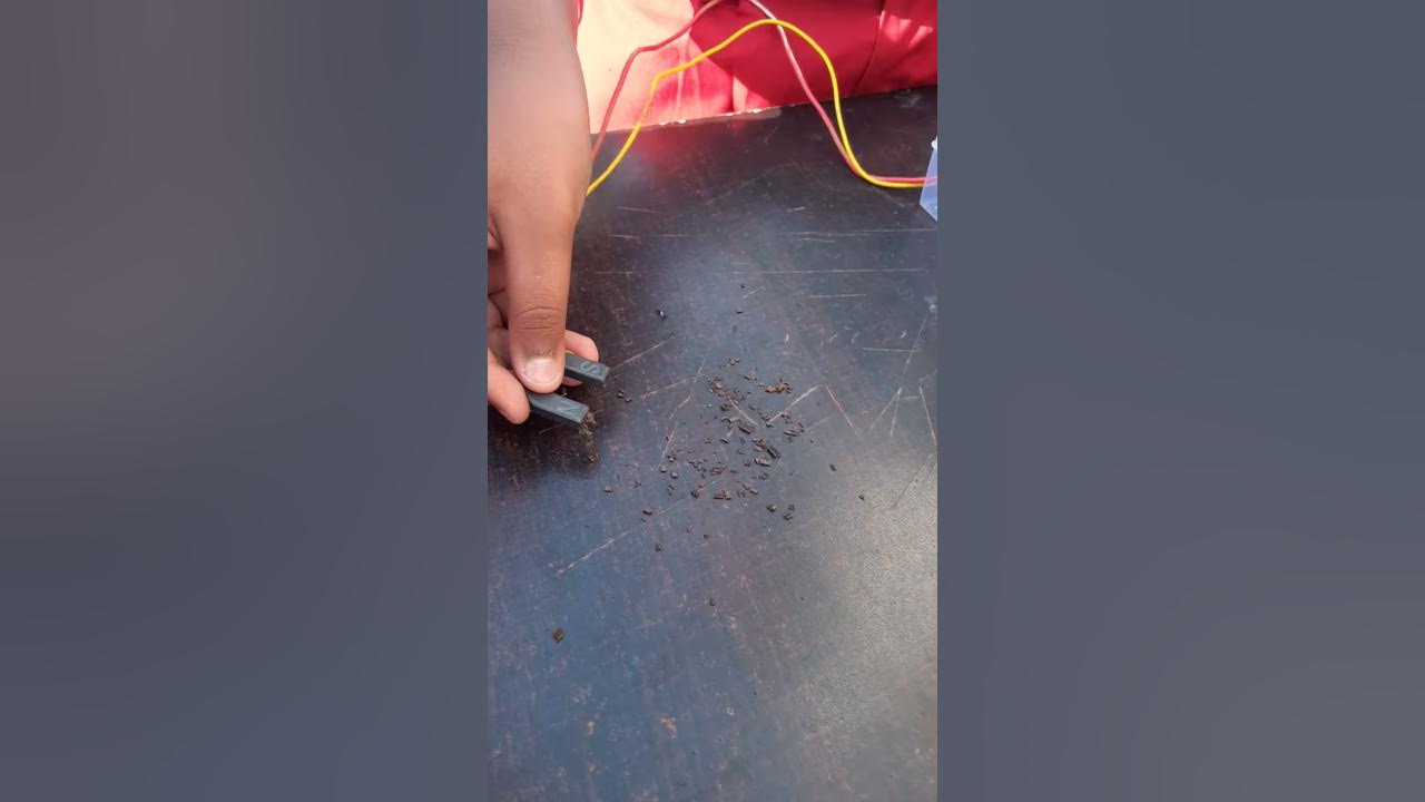 with iron filings experiment on National Science Day done by