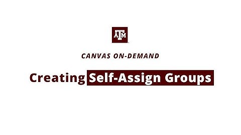 Creating Self Assign Groups